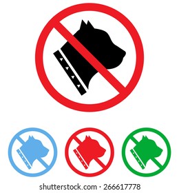 No dog sign, vector illustration