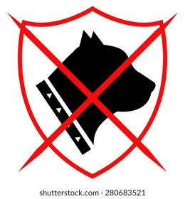 No dog sign, vector illustration