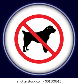 No dog sign, vector illustration 
