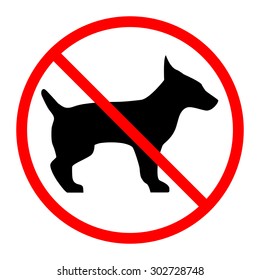 No dog sign, vector illustration 