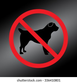 No dog sign, vector illustration
