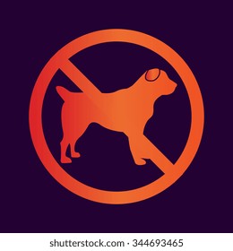 No dog sign, vector illustration 