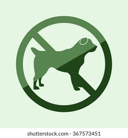 No dog sign, vector illustration 