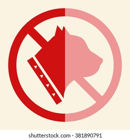 No dog sign, vector illustration 