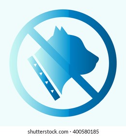 No dog sign, vector illustration 