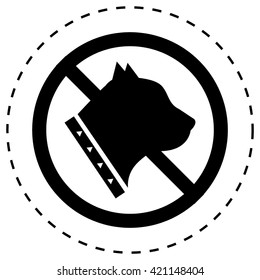 No dog sign, vector illustration 