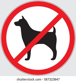 No dog sign. Vector illustration.