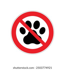 no dogs allowed icon, dog ban sign vector illustration