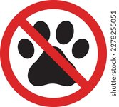 no dogs allowed icon . prohibition dog sign vector illustration	