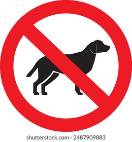 No Dogs allowed Illustration | Sign | Vector | Caution