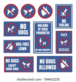 no dogs allowed labels, dog restriction signs
