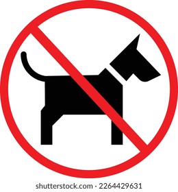 No Dogs Allowed Pet Icon Symbol