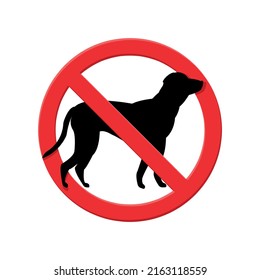 No Dogs Allowed No Pets Sign Stock Vector (Royalty Free) 2163118559 ...