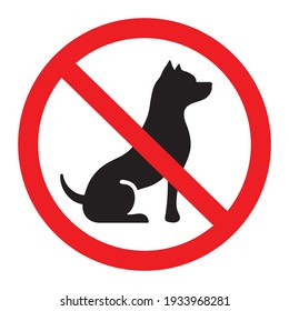 no dogs allowed, red and black color, vector illustration