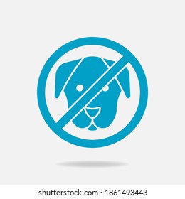 No dogs allowed sign isolated. Vector illustration