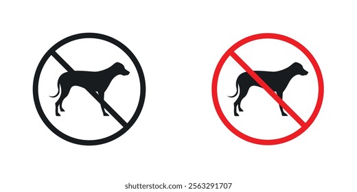 No dogs allowed sign pack for app and website ui designs.