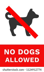 NO DOGS ALLOWED sign. Vector.