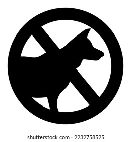 no dogs allowed sign, vector illustration