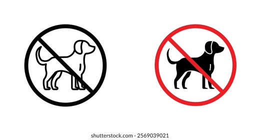 No dogs allowed sign vector graphic pack