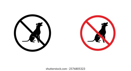 No dogs allowed sign vector pack for web designs