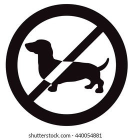 No Dogs allowed sign.  Vector illustration. 
