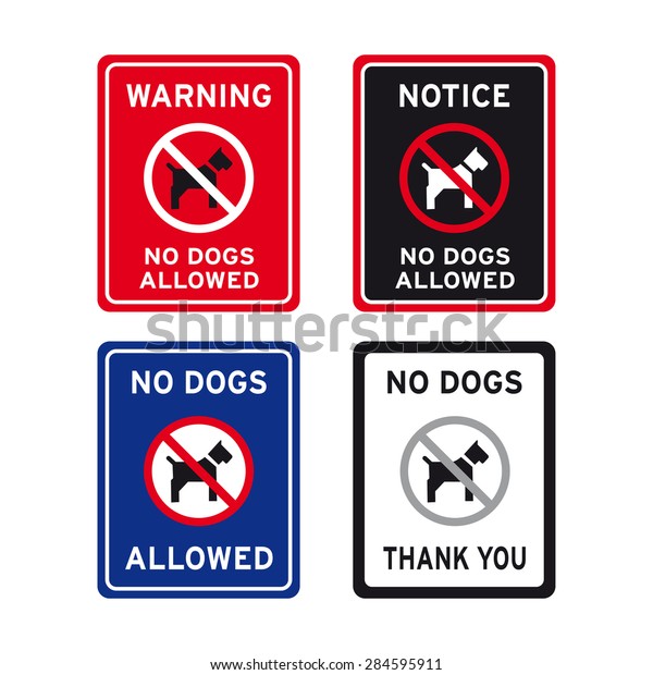 No dogs allowed sign vector\
set