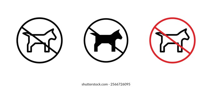 No dogs allowed signs vector collection pack