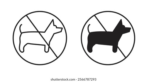 No dogs allowed signs vector illustration pack