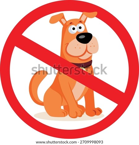 
No Dogs Allowed Vector Warning Sign Alert. symbol badge for pet animals not allowed zone
