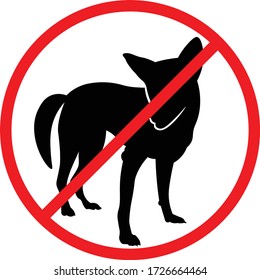 No Dogs Allowed Warning Sign Icon