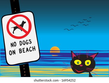 No dogs on beach