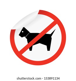 No dogs or pets. vector illustration 