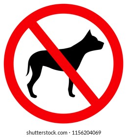 No dogs sign, no dogs icon, no dog
