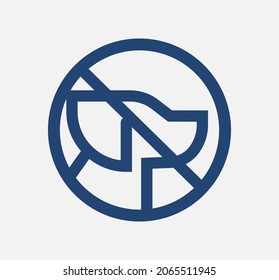 No dogs sign line vector icon