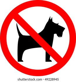 No Dogs Sign, Vector