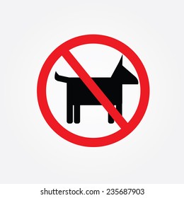 No dogs sign vector, do not allowed,prohibits sign vector
