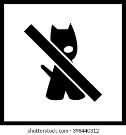 No dogs sign vector.Vector Dogs prohibited.Dogs not allowed icon isolated on white background.
