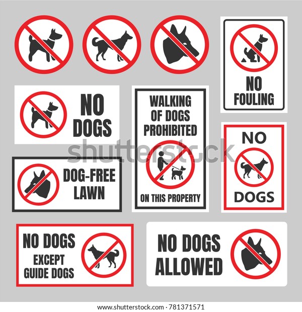 no dogs signs, dog\
prohibited labels