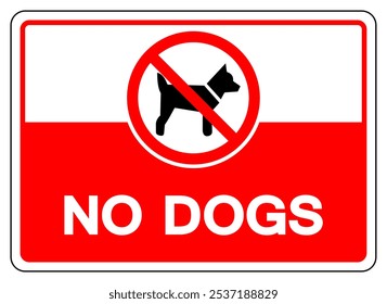 No Dogs Symbol Sign, Vector Illustration, Isolate On White Background Label.EPS10