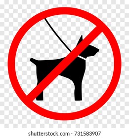 no dogs vector isolated round reg sign 