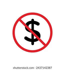 Ilustración del icono de la línea del vector del signo del dólar.