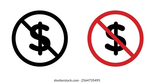 No dollar sign vectors in flat syle