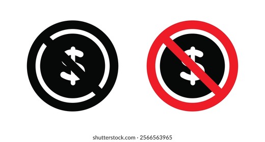 No dollar signs in black and color style