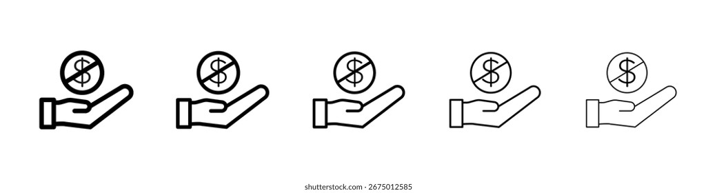 Sin signos de dólar Arte vectorial Ilustración