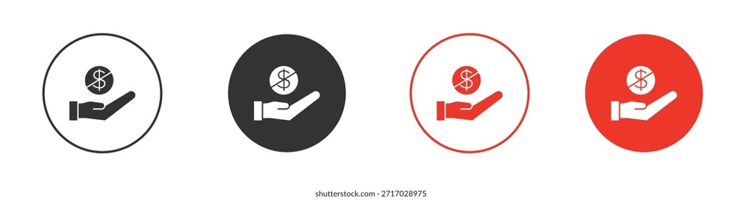 Keine Dollarzeichen. Webvektordesign