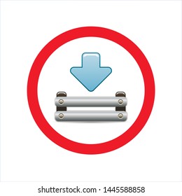 no download icon no upload vector