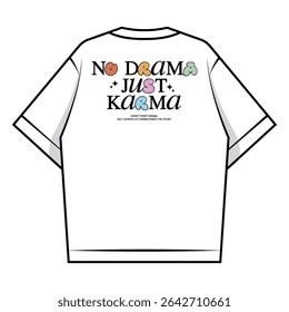 No Drama Just Karma T-shirt Design Creative streetwear concept vector graphic design