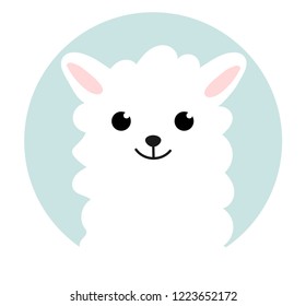 No drama llama cute card with cartoon llama. No prob Llama motivational and inspirational quote. Cute llama drawing with lettering, hand drawn vector illustration for cards, t-shirts, cases.