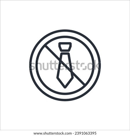 no dress code icon. vector.Editable stroke.linear style sign for use web design,logo.Symbol illustration.