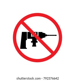 no drill icon ,Vector illustration.